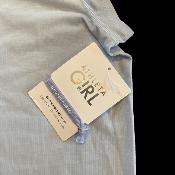 NWT Athleta Girl On The Move Mesh Tee - Picture 3 of 9